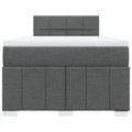 vidaXL Boxspring posteľ s matracom, tmavosivá 120x190 cm, látka