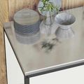 vidaXL Kuchynská úložná skriňa HATTEM Biela 90 x 50 x 92 cm Oceľ