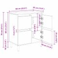 vidaXL Komody 3 ks Čierny dub 60 x 35 x 70 cm Kompozitné drevo