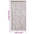 vidaXL Záves proti hmyzu sivohnedý a biely 100x230 cm ženilka