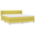 vidaXL Boxspring posteľ s matracom zelená 180x200 cm látka