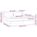 vidaXL Posteľný rám boxsping s matracom tmavomodrý 200x200 cm zamat