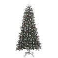 vidaXL Umelý vianočný stromček Zelená 240 cm PVC, plast a oceľ