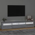 vidaXL TV skrinka s LED svetlami sivá sonoma 210x35x40 cm
