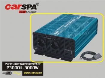 Menič napätia Carspa P3000U-12 12V/230V+USB 3000W, čistá sínusovka