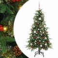vidaXL Umelý Sklápací Vianočný Stromček Zelená 150 cm PE a PVC