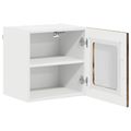 vidaXL Nástenný sklenený kabinet LUCCA Dymový dub 40 x 31 x 40 cm