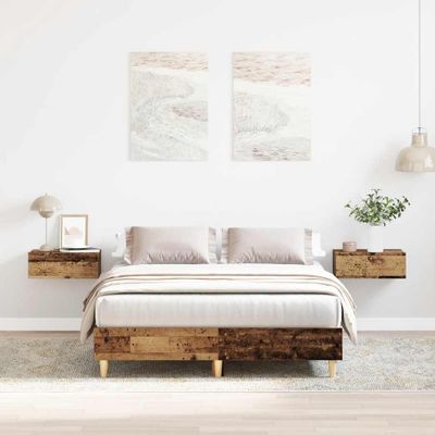 vidaXL Posteľný rám bez matraca staré drevo 140x200cm kompozitné drevo