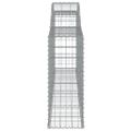 vidaXL Oblúkové gabionové koše 9 ks 300x30x80/100cm pozinkované železo