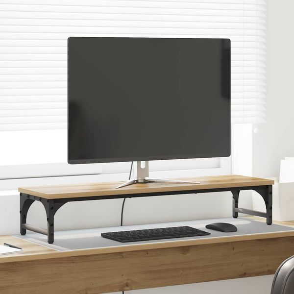 vidaXL Stojan na monitor Remeselný dub 85 x 23 x 15,5 cm