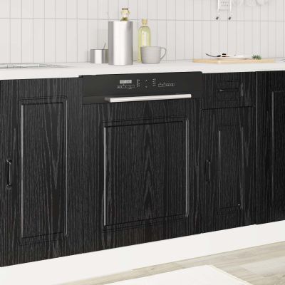 vidaXL Dvierka na umývačku Kalmar Čierny dub 60 x 1,5 x 57 cm