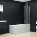 vidaXL Skladací sprchový kút 2 panely 95x140 cm ESG