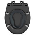 vidaXL WC sedadlo Antracit 47 x 37 x 4 cm Duroplast