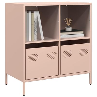 vidaXL Komoda ružová 68x39x73,5 cm oceľ valcovaná za studena