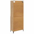vidaXL Highboard Remeselný dub 69,5 x 34 x 180 cm Kompozitné drevo