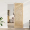 vidaXL Posuvné dvere Prírodná a biela 83 x 232 cm Borovicový masív