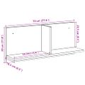 vidaXL Nástenná skrinka 70x16,5x30 cm čierna kompozitné drevo