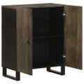 vidaXL Komoda 60x33x75 cm čierna masívne mangovníkové drevo