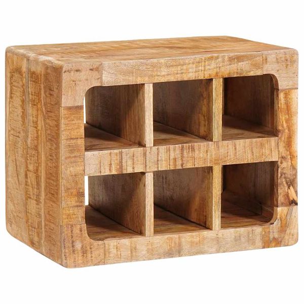 vidaXL Regál na víno Hnedá 44 x 30 x 35 cm Masívne mango drevo
