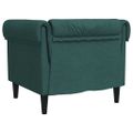 vidaXL Pohovka Chesterfield tmavozelená látka