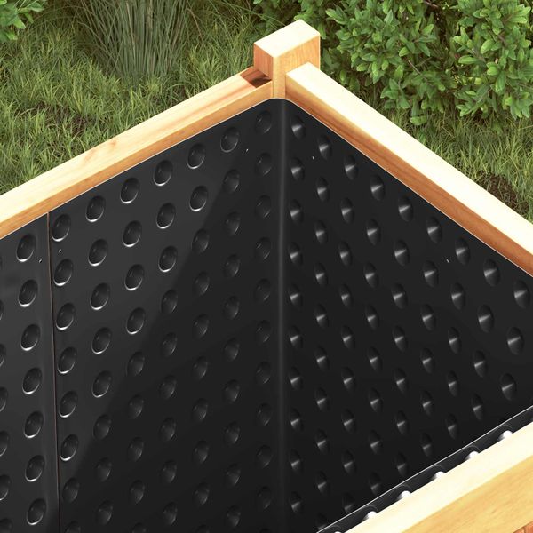vidaXL Zvrásnený drenážny plát Čierna 0,5 x 20 m HDPE