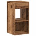 vidaXL Nočné skrinky so zásuvkou 2 ks staré drevo 35x34x66,5 cm