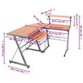 vidaXL Rohový počítačový stôl hnedý 132x112x99 cm spracované drevo