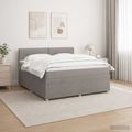 vidaXL Posteľ boxspring s matracom Sivohnedá 140 x 190 cm Látka