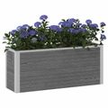 vidaXL Vyvýšený záhradný záhon Sivá 100 x 30 x 42 cm WPC a hliník