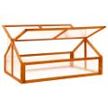 vidaXL Skleník hnedá 114x80x50 cm jedľové drevo