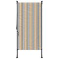 vidaXL Vonkajšia roleta žlto-biela 100x270 cm látka a oceľ