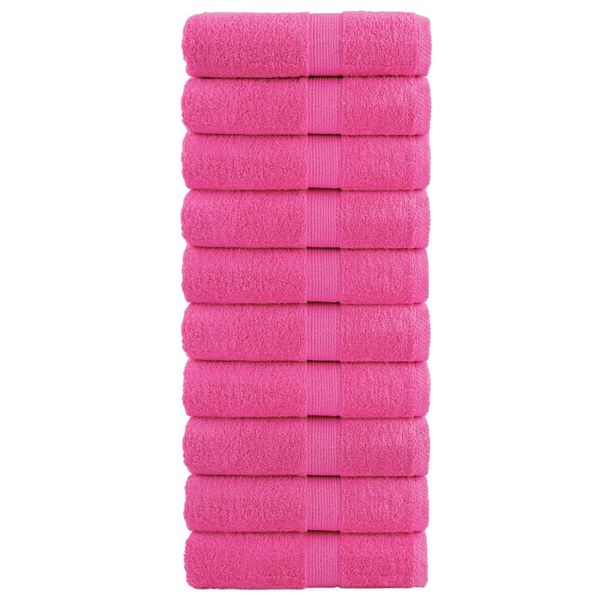 vidaXL Prémiové umývacie utierky SOLUND 10 ks ružové 30x30 cm 600 g/m²
