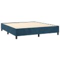 vidaXL Posteľný rám boxsping s matracom tmavomodrý 160x200 cm zamat