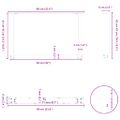vidaXL Nohy konferenčného stolíka v tvare U, 2 ks, biele, 60 x (42-43) cm, oceľové
