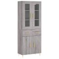 vidaXL Vysoká skrinka sivý dub sonoma 69,5x34x180 cm spracované drevo