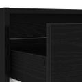 vidaXL TV skrinka s LED svetlami čierna 100X35,5x25 cm