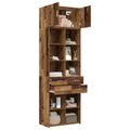 vidaXL Úložný kabinet so policami Staré drevo 70 x 42,5 x 225 cm