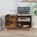 vidaXL Skrinka na platne dymový dub 84,5x38x48 cm kompozitné drevo