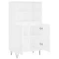 vidaXL Vysoká skrinka biela 60x36x110 cm spracované drevo