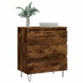 vidaXL Komoda dymový dub 60x35x70 cm spracované drevo