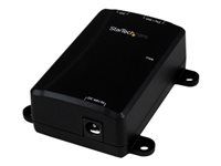 StarTech 1 Port Gigabit Midspan - PoE+ Injector - 802.3at a 802.3af - Na stenu montovateľný Power over Ethernet Injector Adapter (POEINJ1GW) - Dávkovač energie - 30 watt