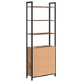 vidaXL Knižnica 6 úrovní 60 x 24 x 161 cm Kompozitné drevo Staré drevo