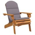 vidaXL Adirondack Záhradná stolička s vankúšmi masívne akáciové drevo