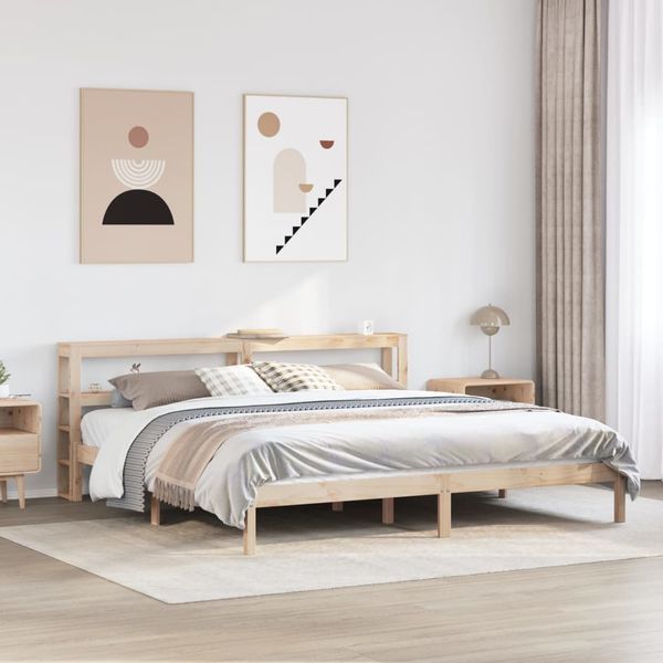 vidaXL Posteľ bez matraca 200x200 cm masívna borovica