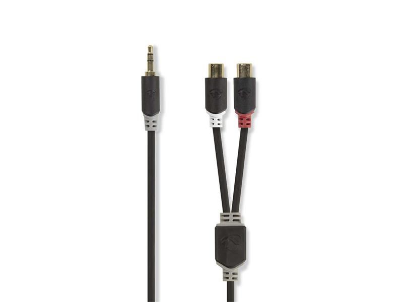 Kábel Jack 3,5mm stereo/2x Cinch 0,2m NEDIS CABW22250AT02