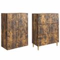 vidaXL Sada skríň 2 ks 66 x 34,5 x 90 cm Kompozitné drevo Dymový dub
