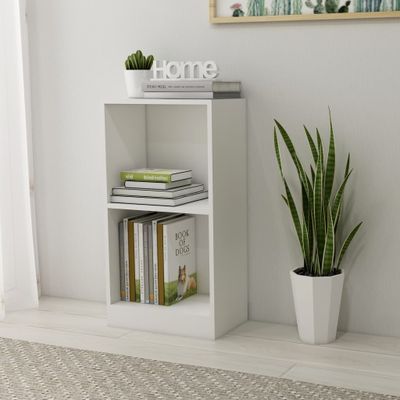 vidaXL Knižnica farba bielo 40x24x75 cm kompozitné drevo