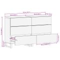 vidaXL Komody 2 ks 60x34x75 cm mangový masív