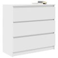 vidaXL Komoda biela 80x35x76 cm kompozitné drevo