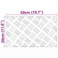 vidaXL Schodový rošt 4 ks 50 x 30 cm Strieborná Hliník Obdĺžnikový